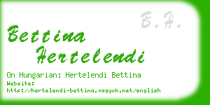 bettina hertelendi business card